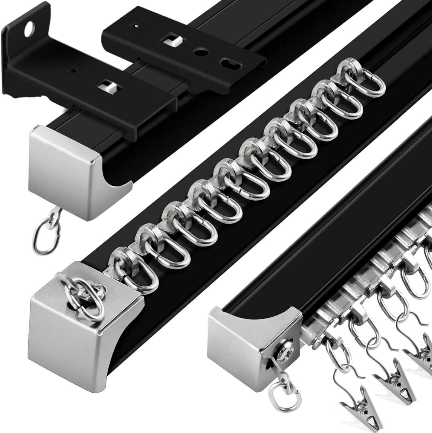 KOLAKO 9Ft Heavy Duty Ceiling Curtain Track System
