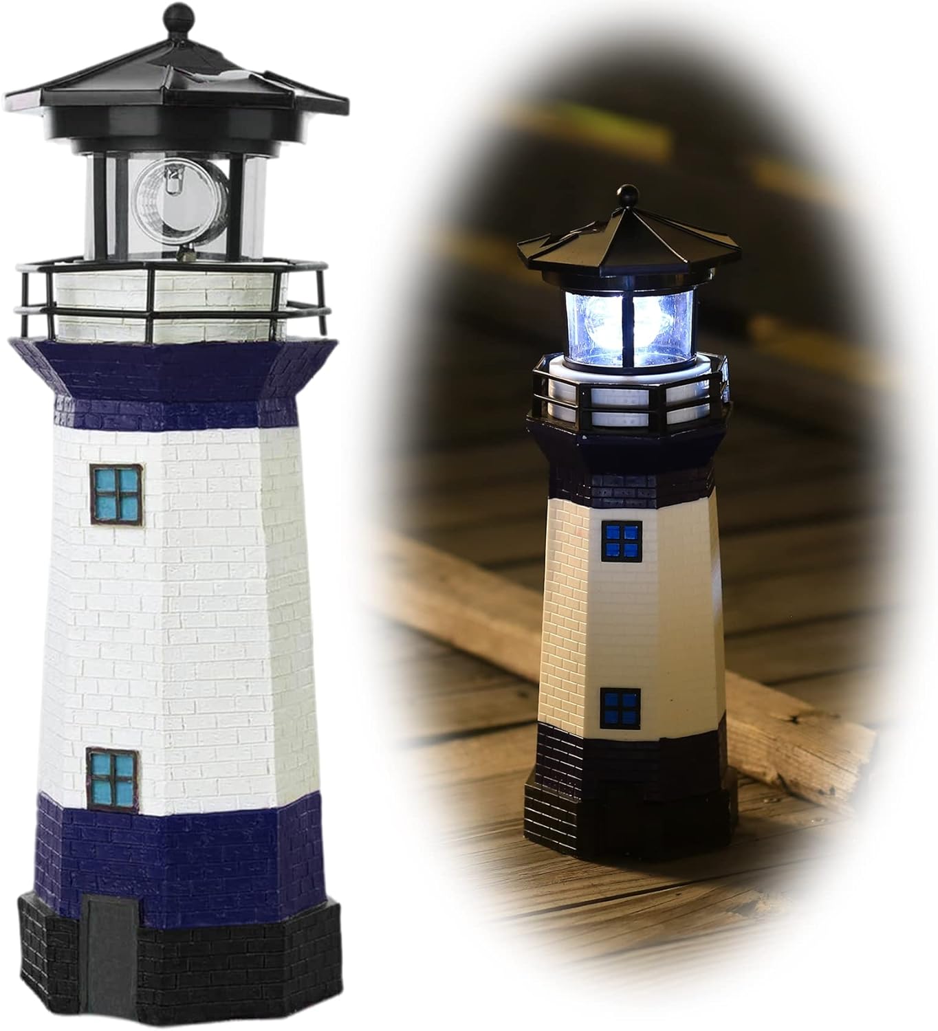 Solar Lighthouse: Rotating Beacon Lights