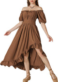 Scarlet Darkness Renaissance Corset Ruffle Maxi Dress - Flattering Fit