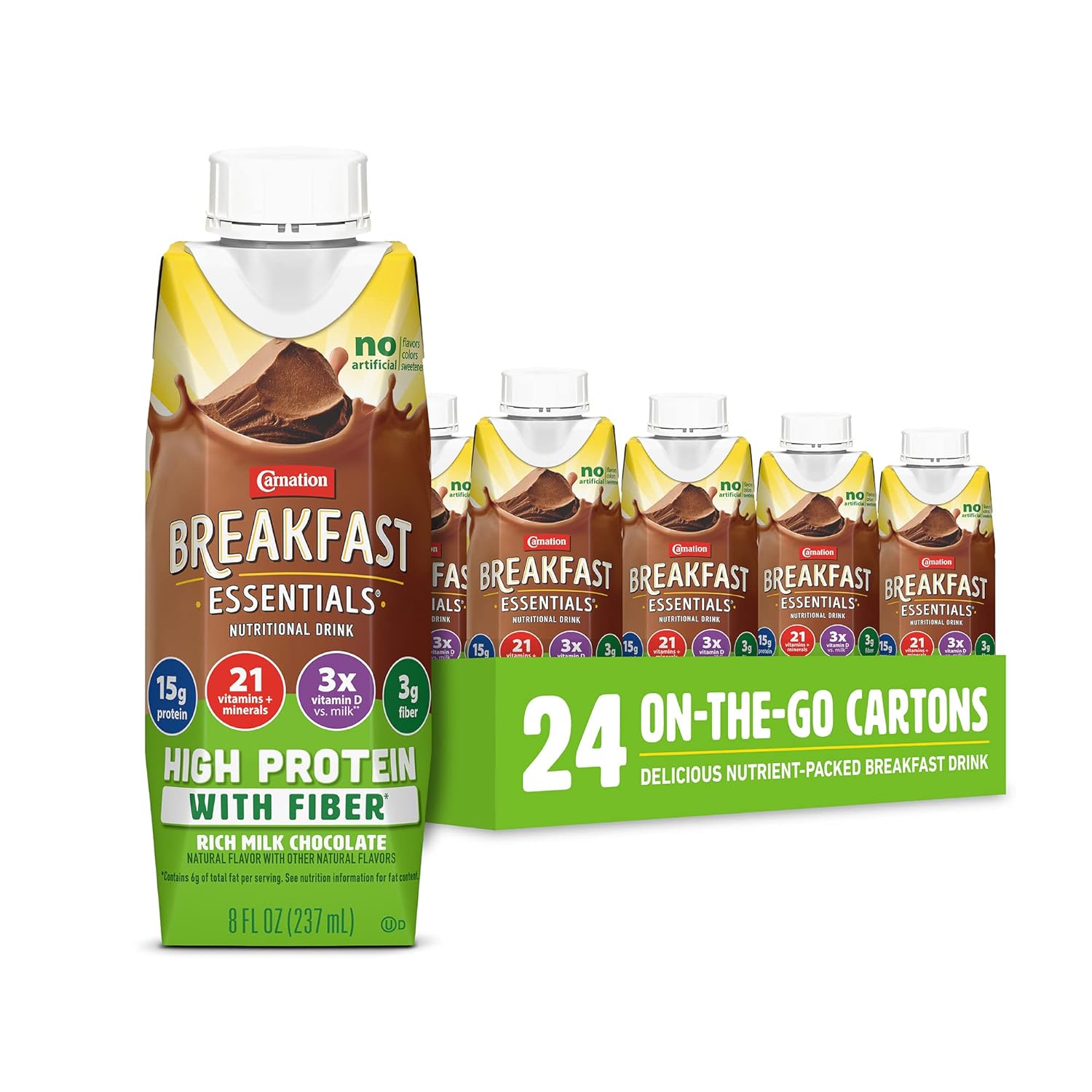 Carnation High Protein Rich Chocolate Drink (Pack of 24)