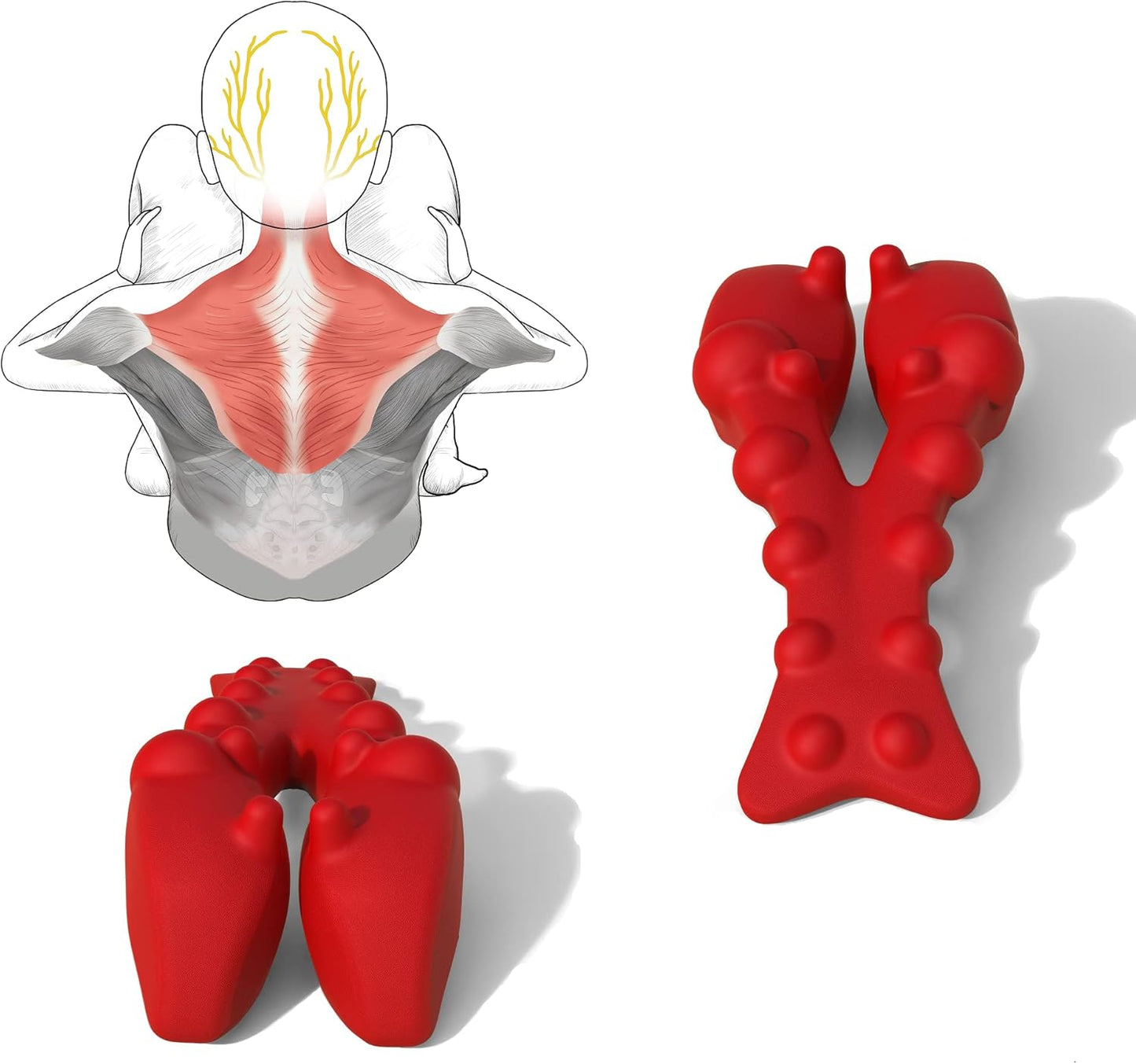 Trapezius Trigger Point Massager for Neck and Shoulder Pain Relief