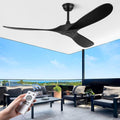 ABZ 60 Inch Ceiling Fan with Remote Control for Indoor Outdoor Use