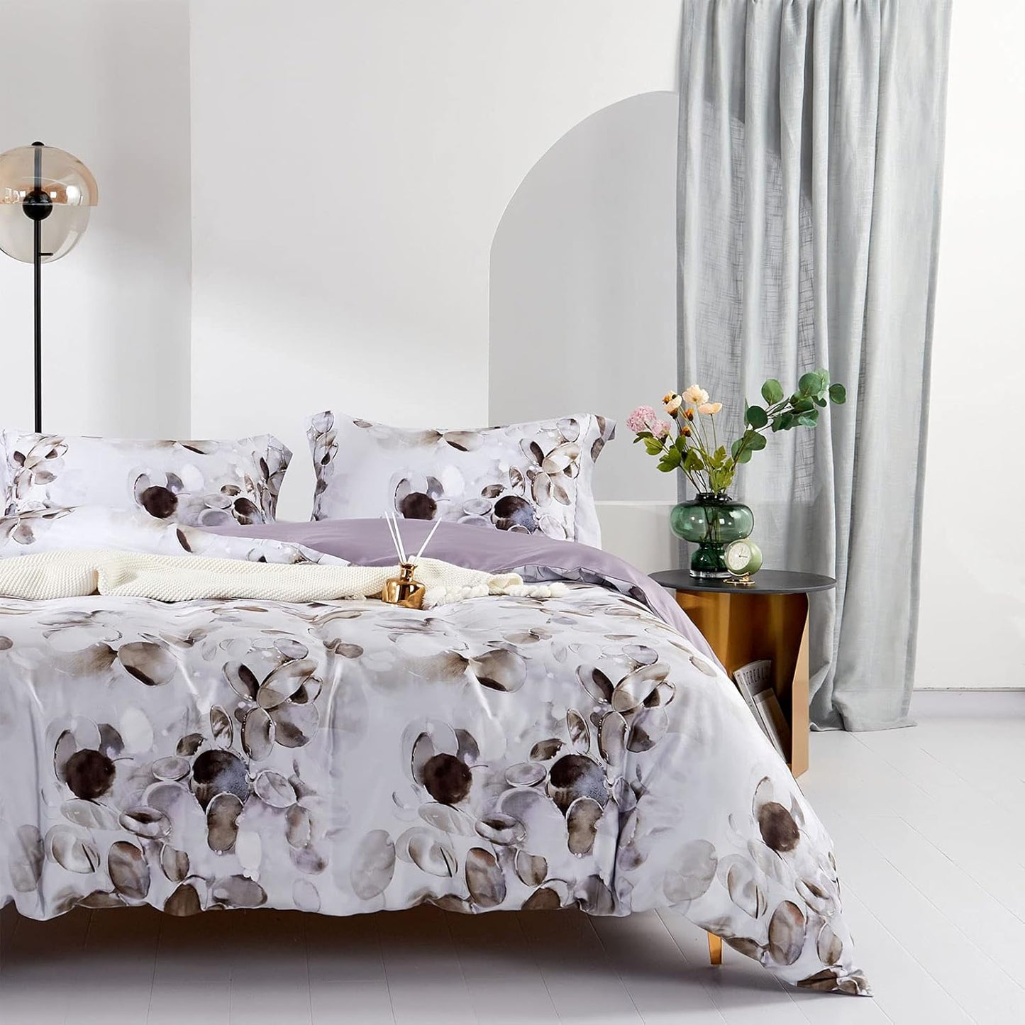 MILDLY Duvet Covers Queen Size - Soft Cotton Cobblestone Design