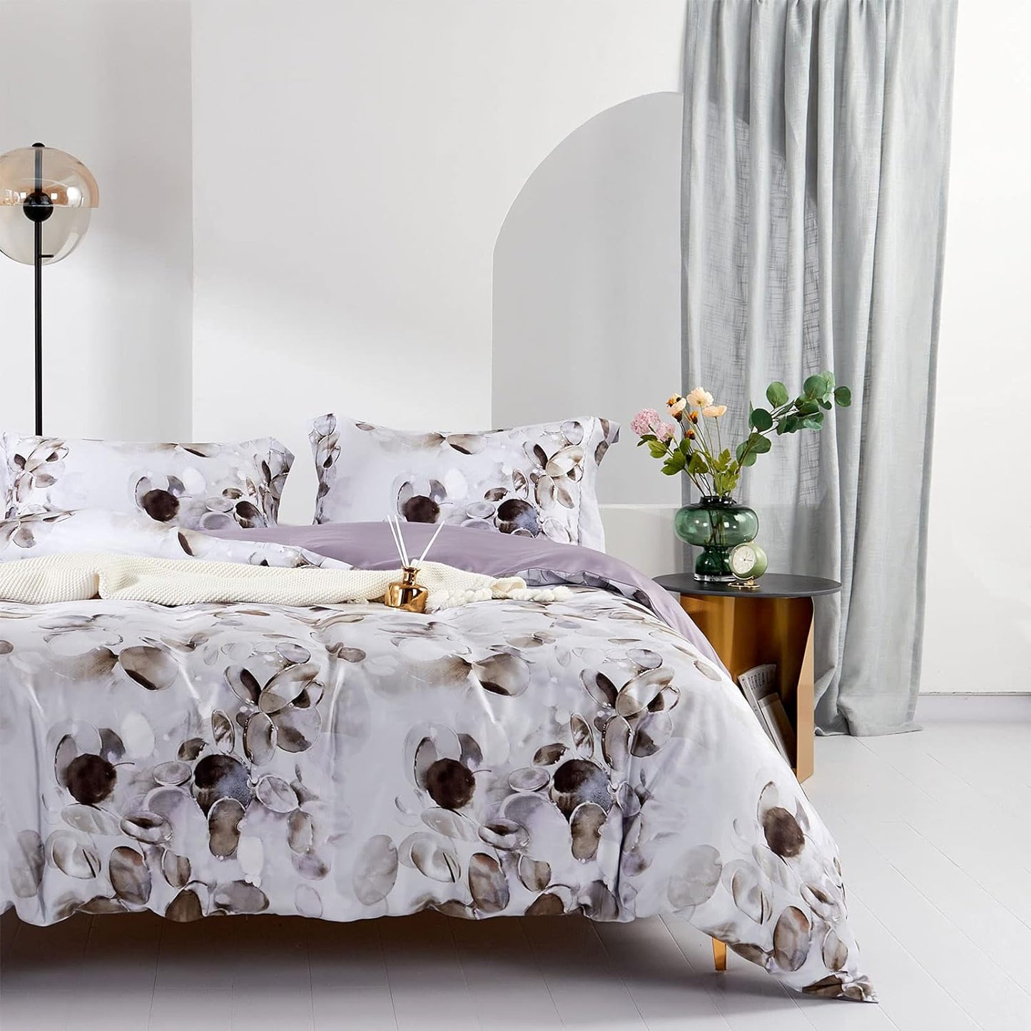 MILDLY 100% Long-Staple Cotton Duvet Cover Set for Comfort