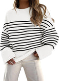 Women's Oversized Fuzzy Knit Pullover Sweater - Cozy Oversize Fit
