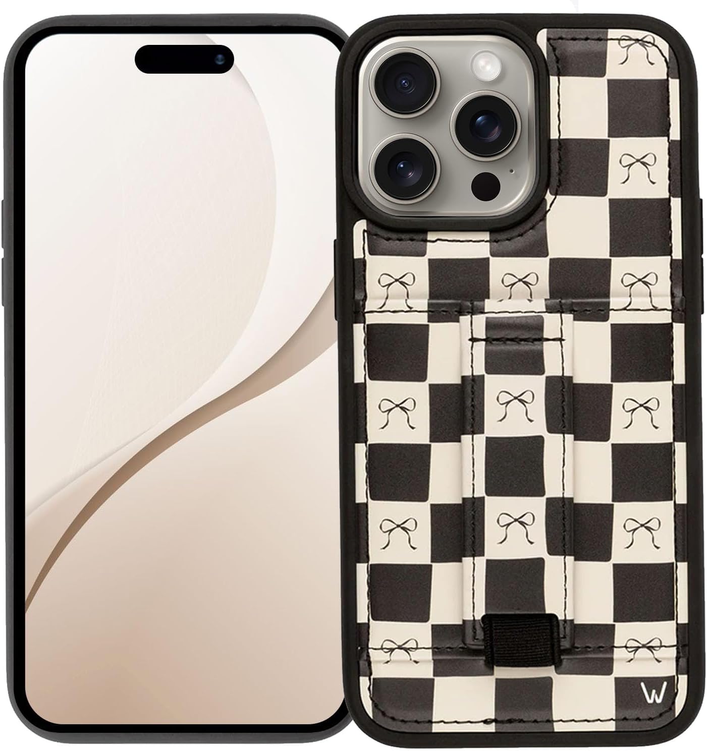 iPhone 15 Pro Case with Card Holder and Kickstand Feature