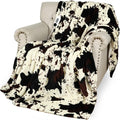 Heated Throw Blanket 50x60 Cow Print - Cozy Sherpa Throw