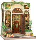 Cutefun Book Nook Kit Green Life Bookshop - DIY Miniature Bookstall