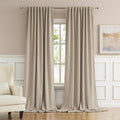 DUALIFE Room Darkening Curtains 52 by 108 in 2 Panels - Privacy