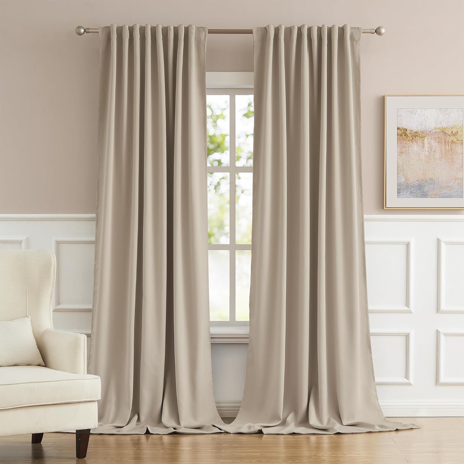 DUALIFE Room Darkening Curtains for Maximum Privacy and Style
