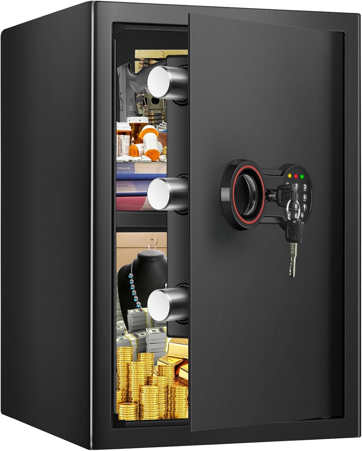 3.4 Cub Large Home Safe Fireproof Waterproof Anti-theft Security
