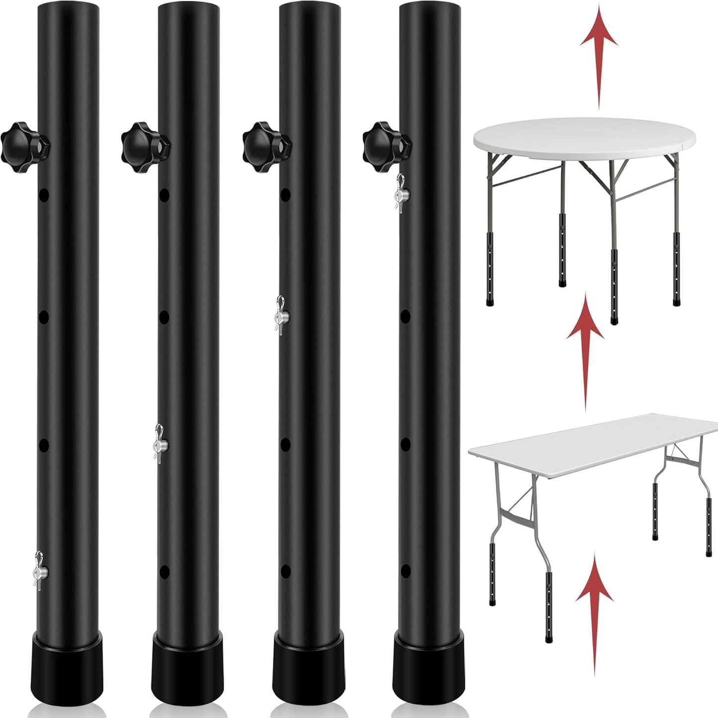 8 Pack Adjustable Height Folding Table Risers for Comfort
