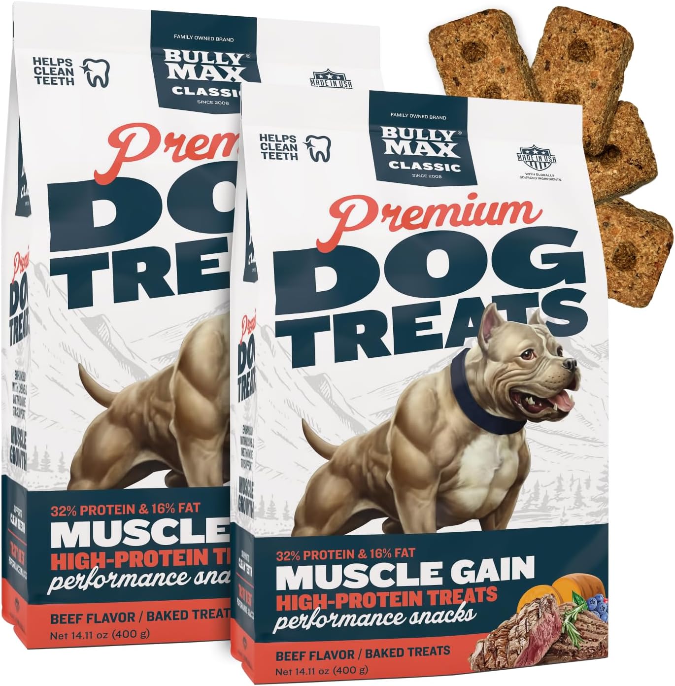 Bully Max High Protein Dog Treats for Puppies and Adults