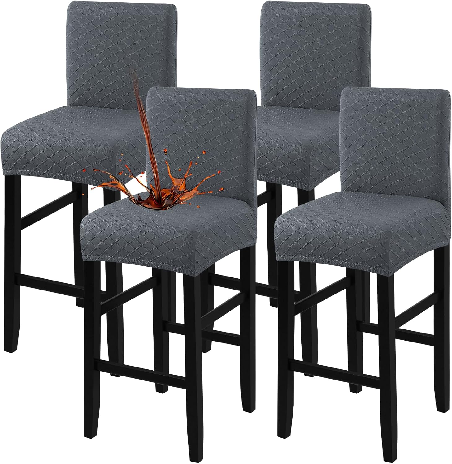 Waterproof Bar Stool Covers 4 PCS for Stylish Protection