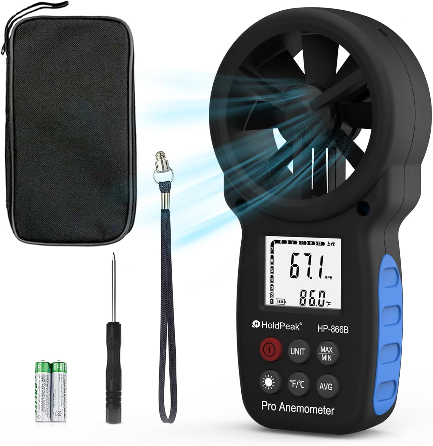 HoldPeak 866B Digital Anemometer for Accurate Wind Speed Measurement