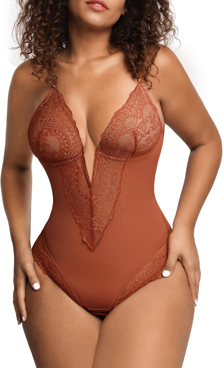 Popilush Shapewear Bodysuits for Women with Lace Corset Design