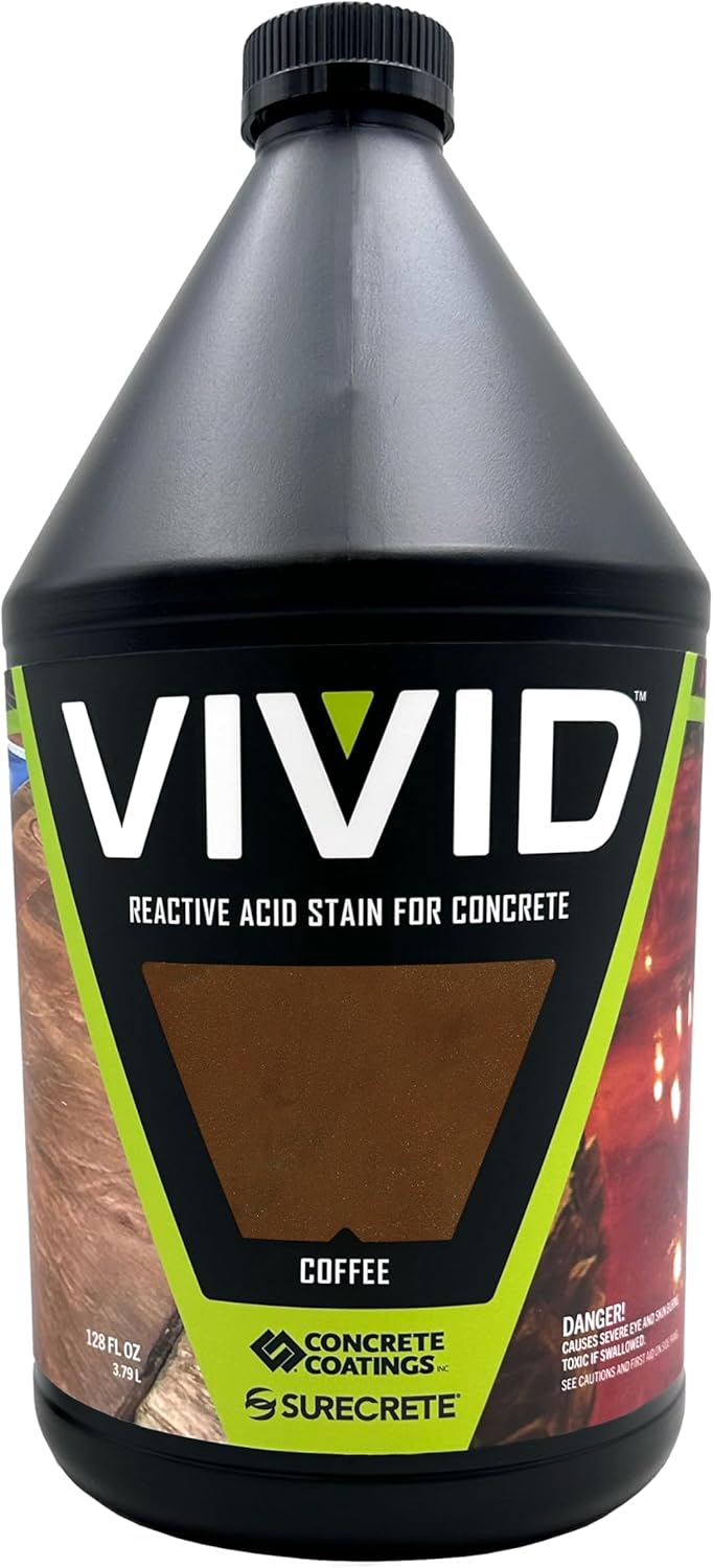 Vivid Acid Stain for Concrete in Coffee - Durable & Versatile