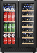 Tylza 24 Inch Wine and Beverage Refrigerator with Dual Zones