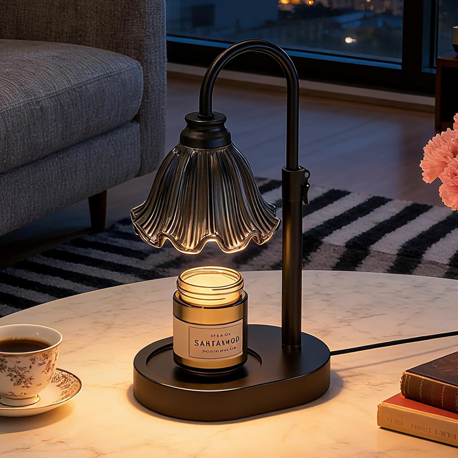 Candle Warmer Lamp with Timer & Dimmable Brightness for Home