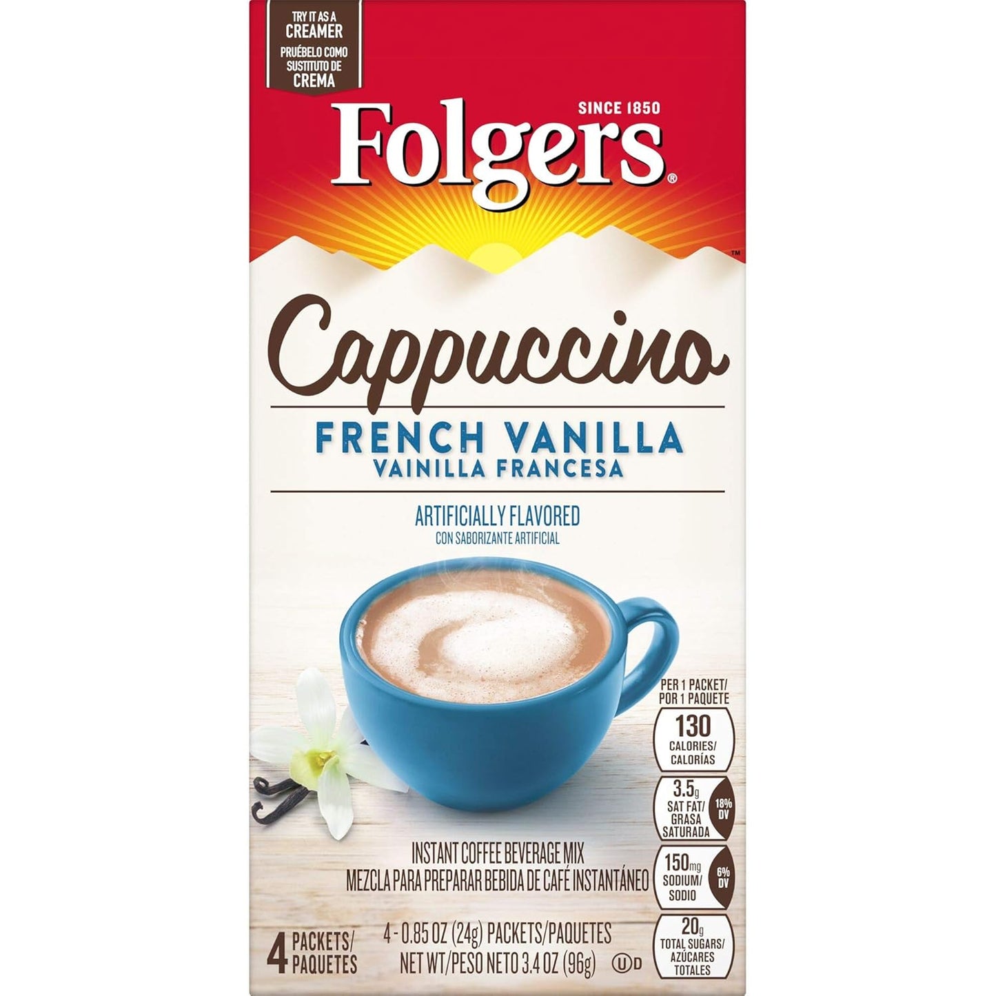 Folgers French Vanilla Cappuccino Mix - Instant Bliss!