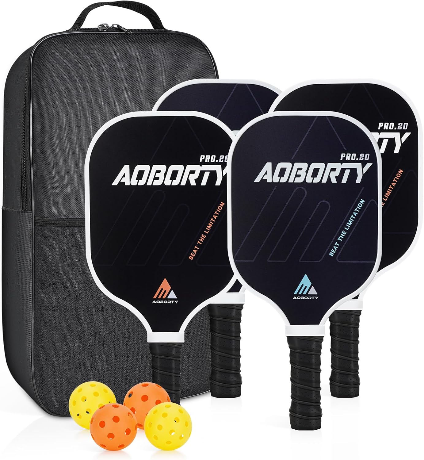 Pickleball Paddles 4 Pack - Premium Graphite Rackets Set