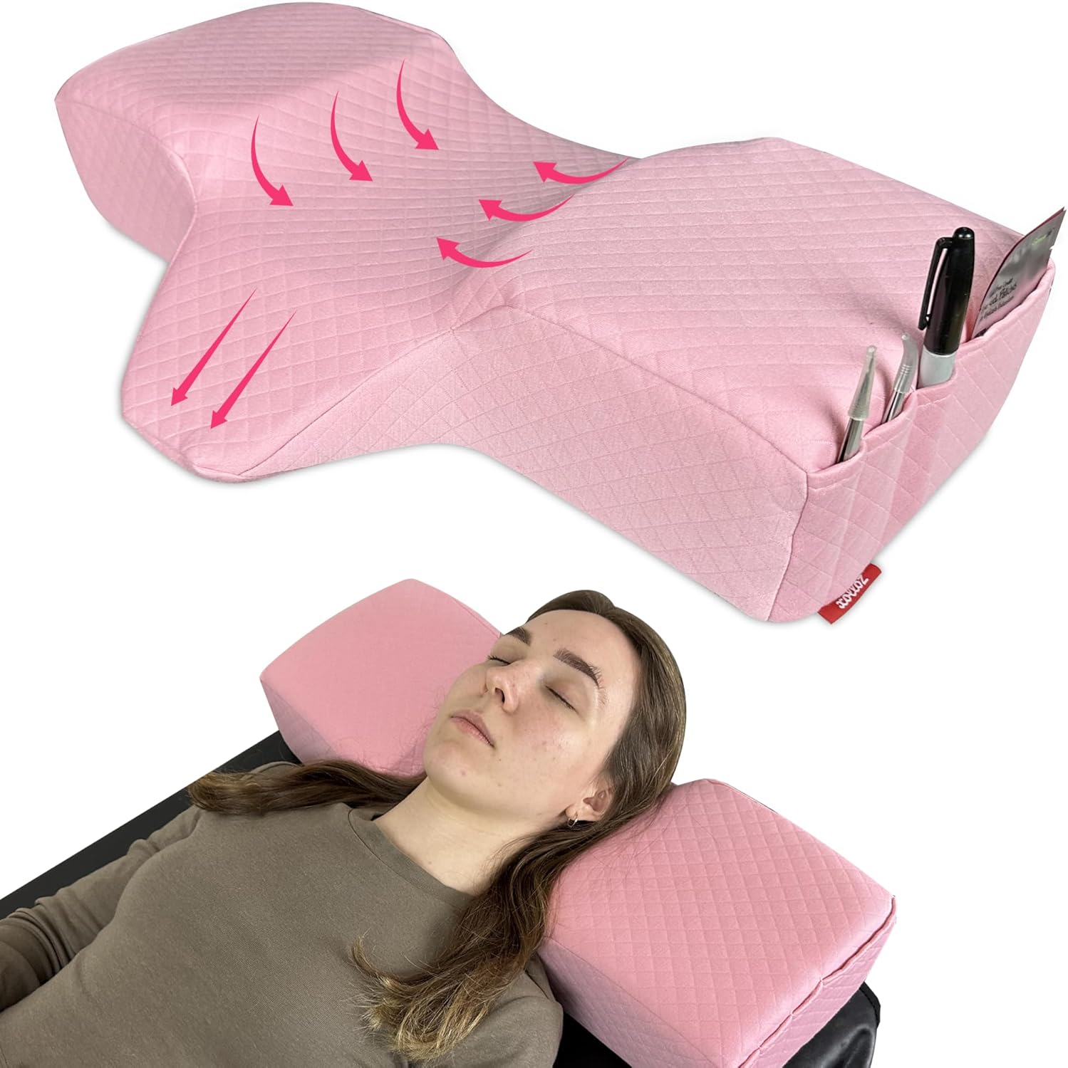 Curved Memory Foam Lash Pillow for Eyelash Extensions Comfort