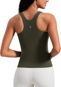 Butterluxe Racerback Workout Tank Top with Built-In Bra - Soft Fit