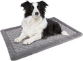 Large Dog Crate Pad 36 in Gray Memory Foam Dog Kennel Bed - Orthopedic
