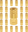 1/4ft Air Hose Fittings Pack - 25 Brass NPT Female Couplers