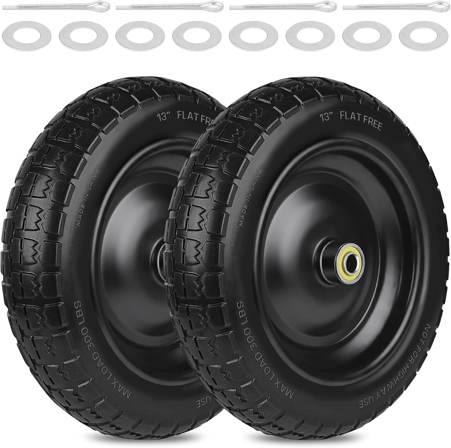 4.00-6 Tires 13Inch Flat Free Wheels for Heavy Duty Use
