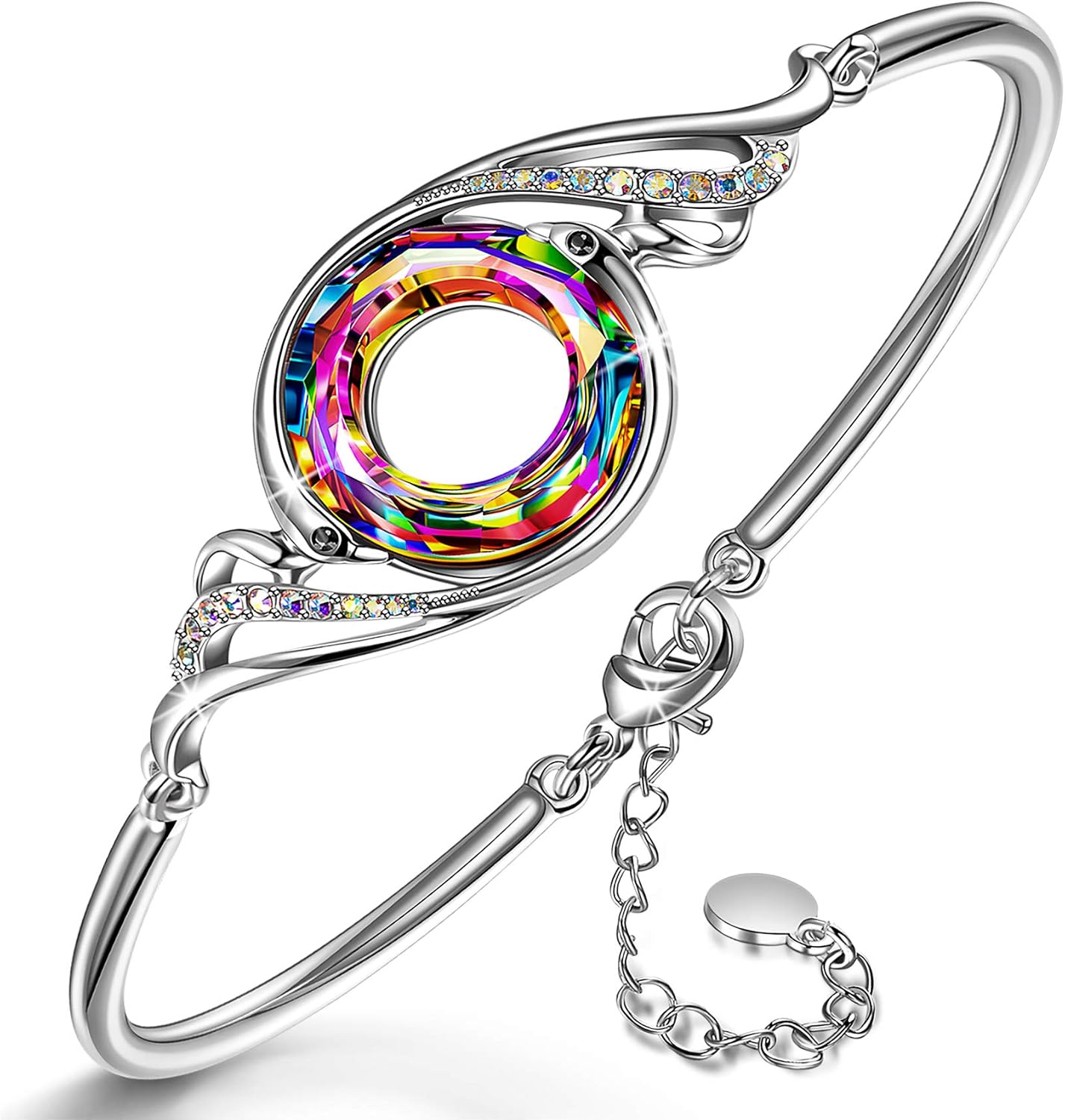 Phoenix Bracelet with Crystals from Austria - Adjustable Bangle