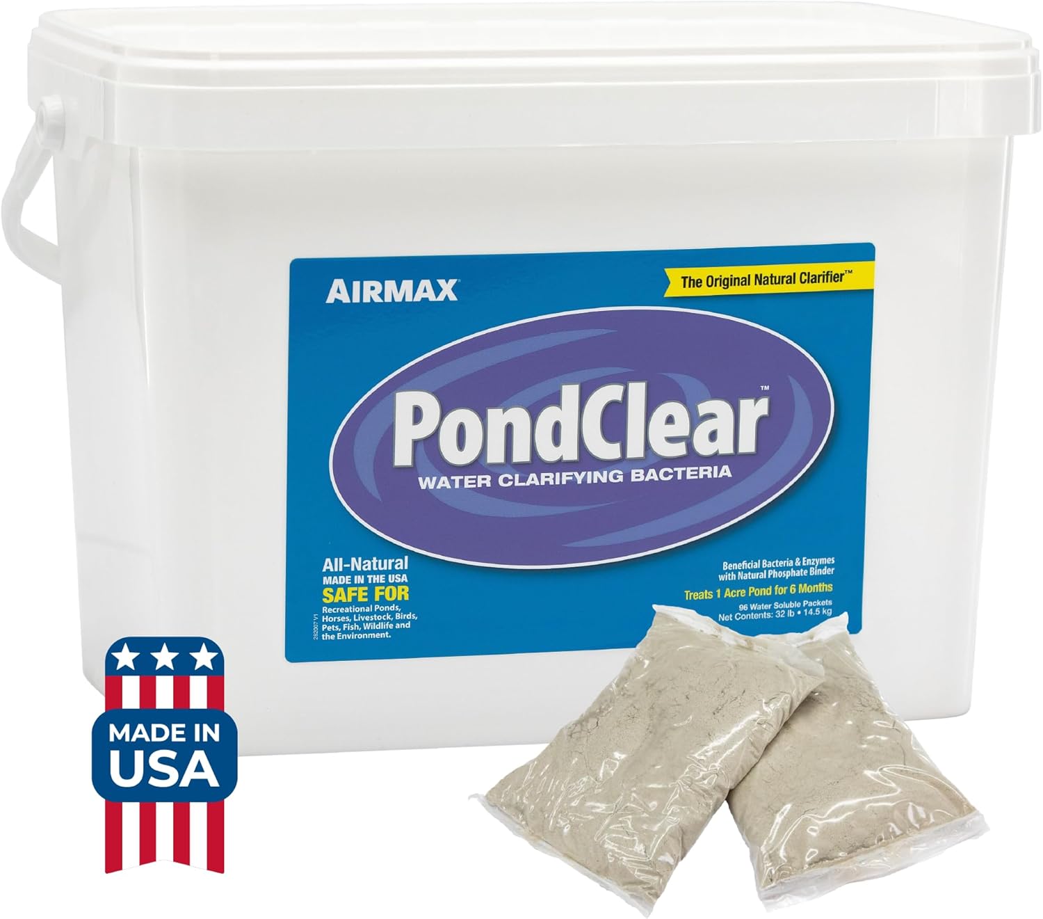 Airmax PondClear Packets for Clear & Clean Pond Water Treatment
