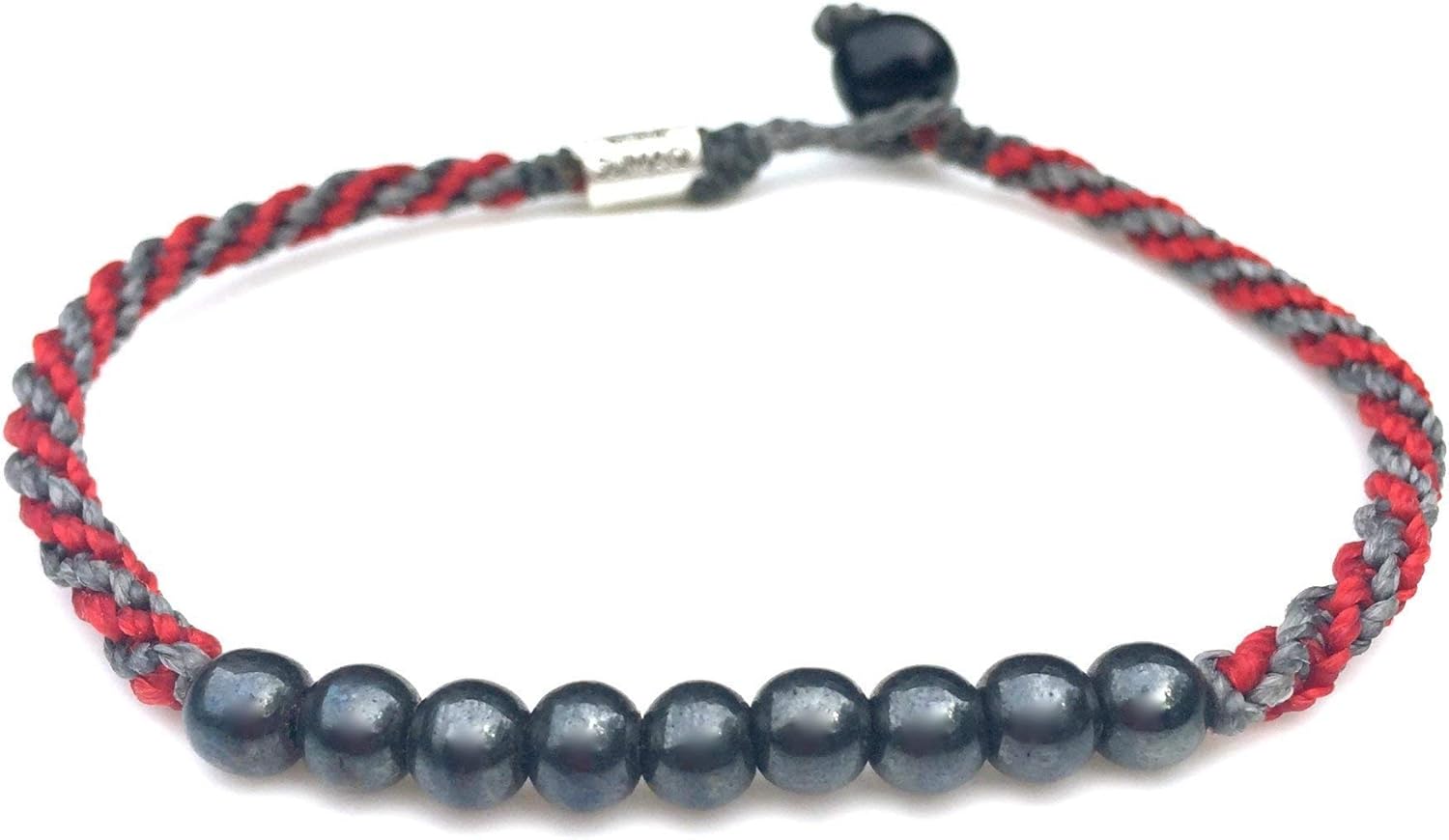 Surfer Hematite Stone Anklets for Men Women and Kids