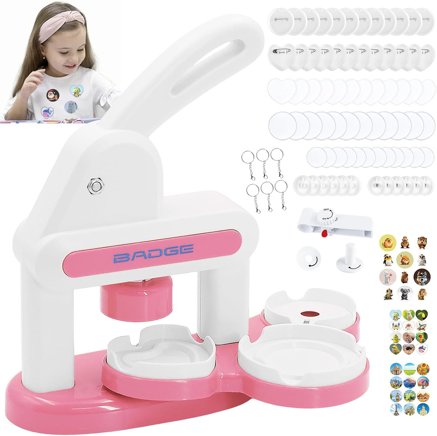 Button Maker Machine for DIY Badges - Perfect for Gifts