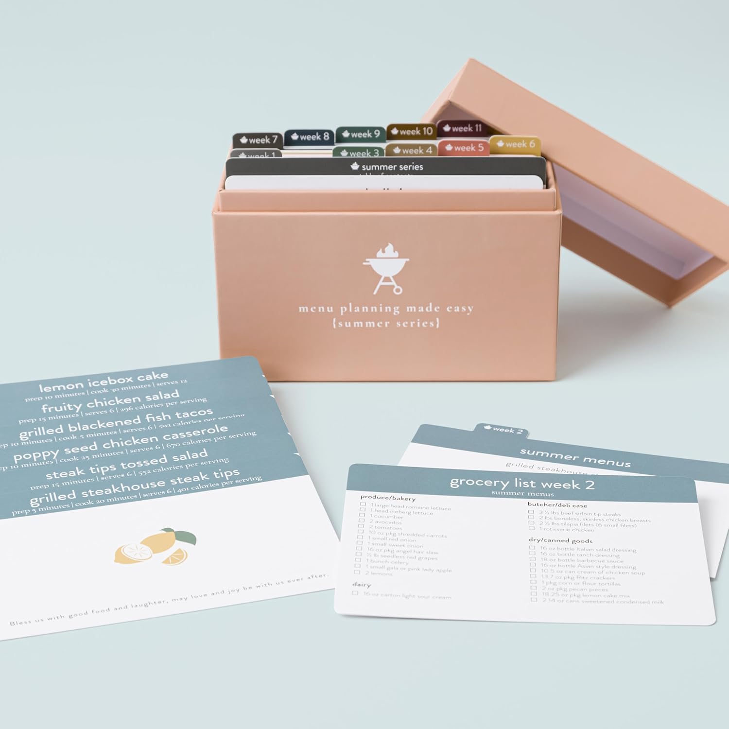 Meal Planner with 72 Recipe Cards for Easy Weekly Planning