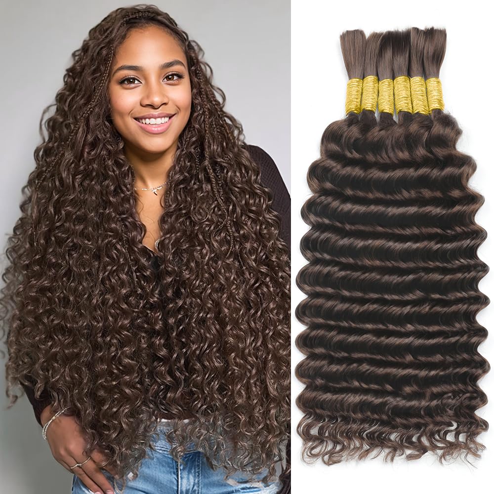 Human Braiding Hair for Boho Braids 150g 24 Inch Deep Wave