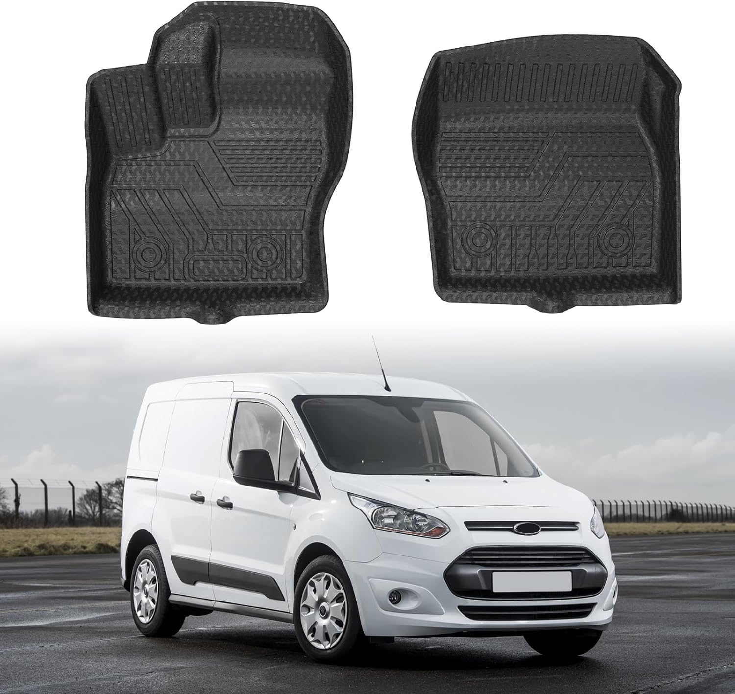 Custom Fit Front Floor Mats for 2014-2021 Ford Transit Connect