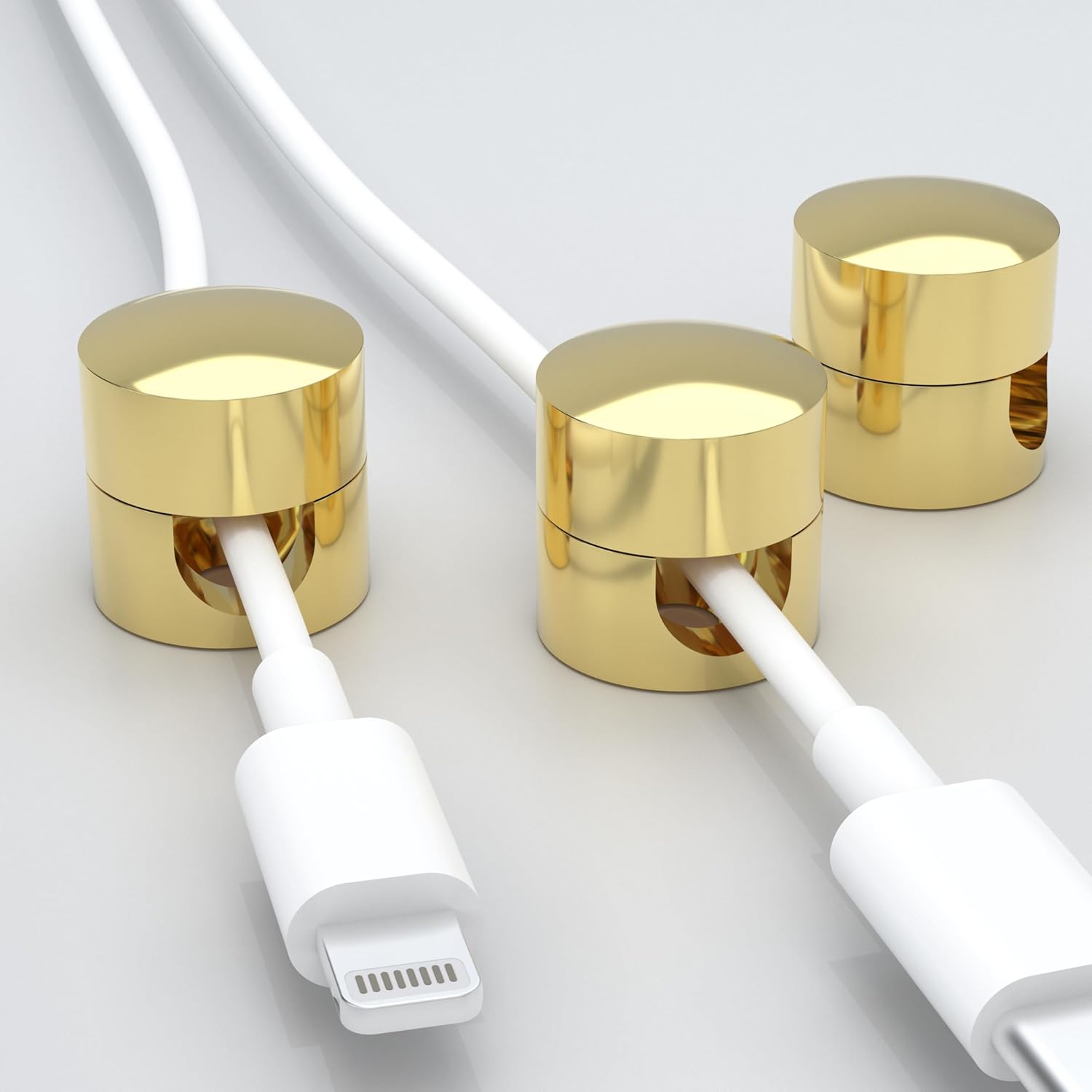 Stylish Gold Cable Organizer Set