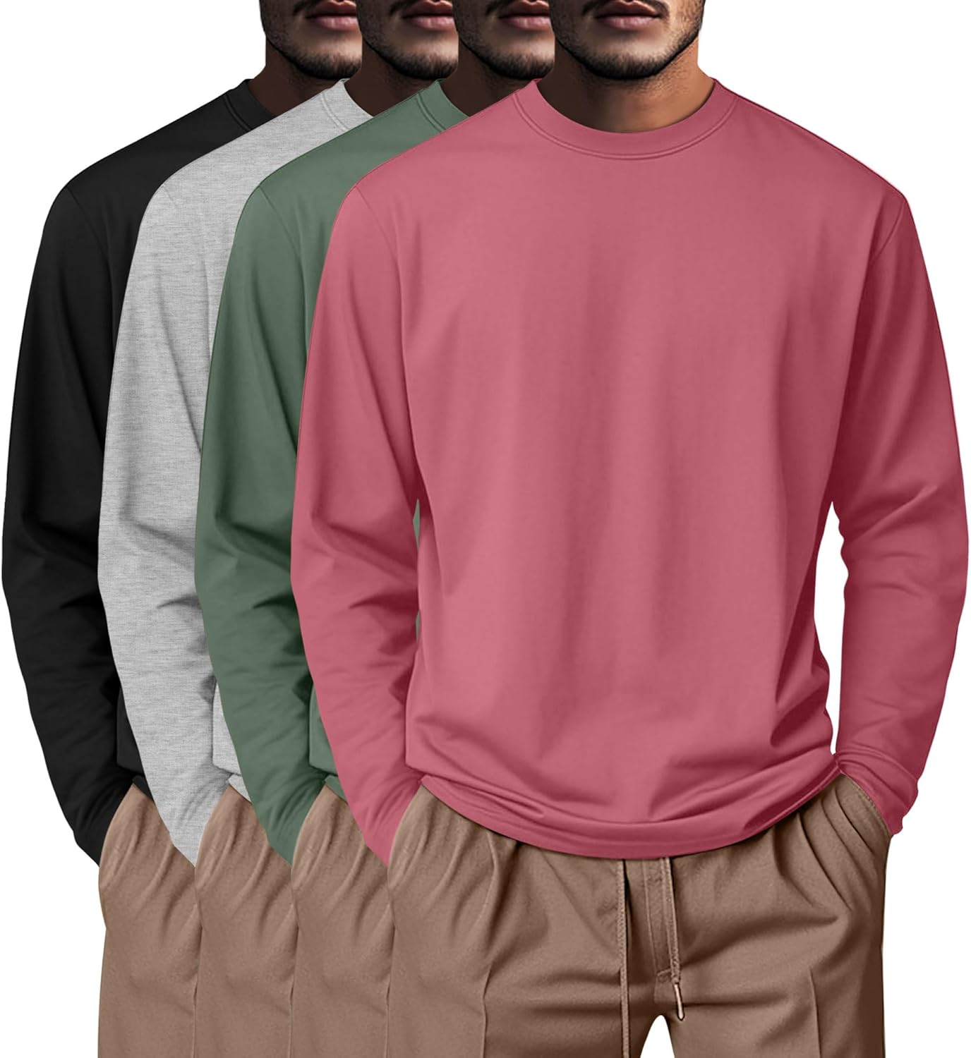 Neer 4 Pack Mens Big and Tall Shirts for Ultimate Comfort