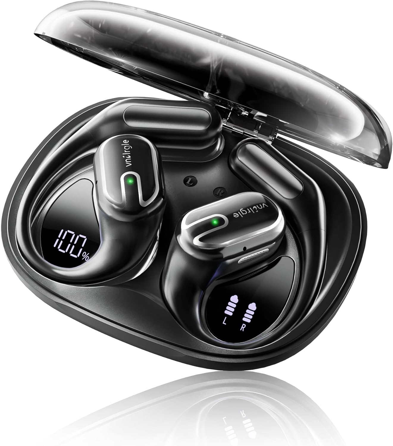 Open Ear Earbuds Bluetooth Headphones with 80Hrs Playtime