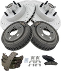 TRQ Front & Rear Brake Pad & Rotor Kit - Ceramic G-Coated Performance