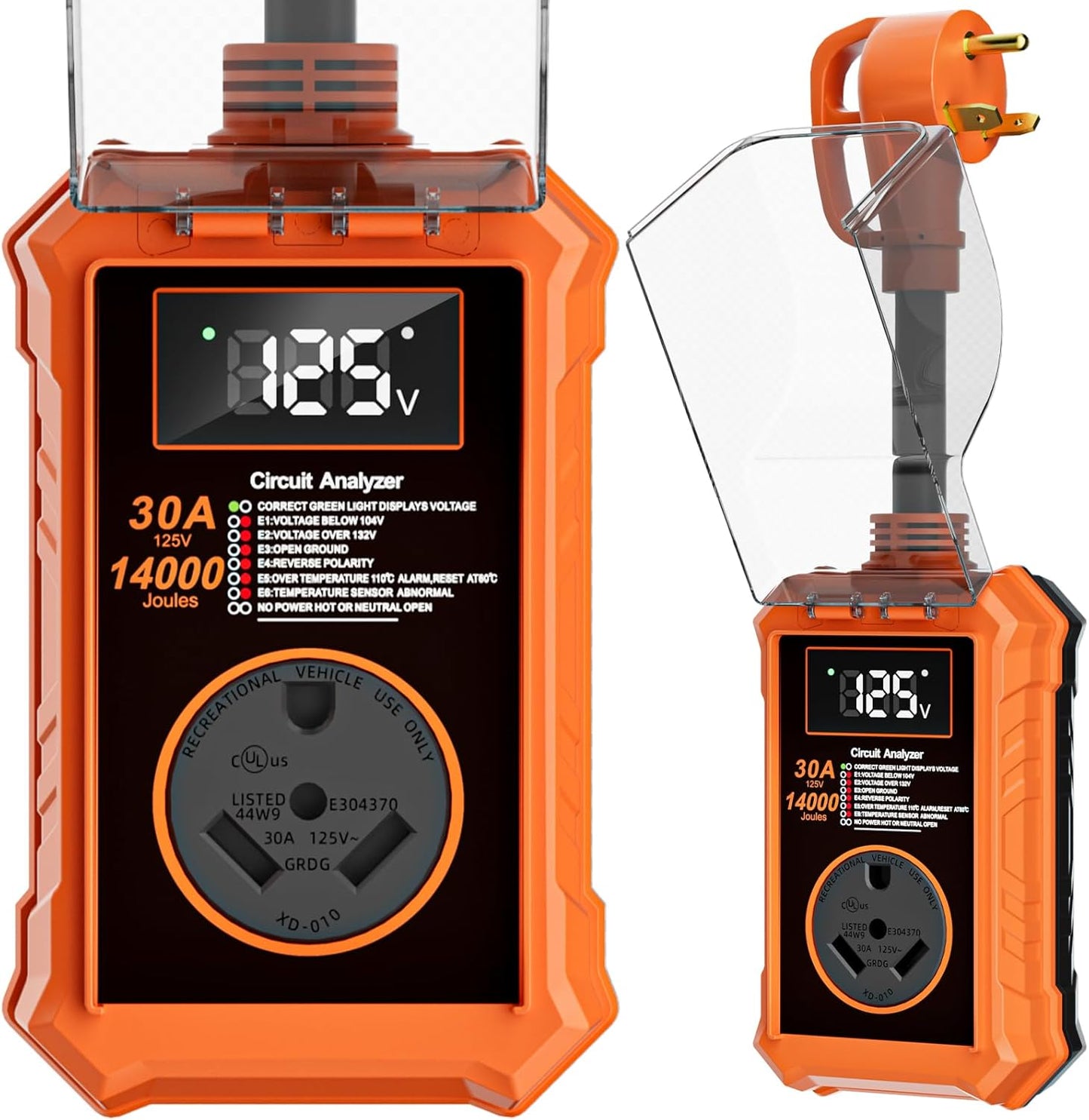 RV Surge Protectors 30 Amp with Smart LED Display and Safety