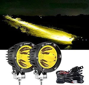 Auxbeam 4In 72W Amber Fog Light for Offroad Vehicles and SUVs
