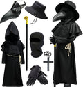 Plague Doctor Costume for Kids Medium (130) - 7-in-1 Halloween Set