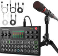 RHM Podcast Equipment Bundle All-in-One Audio Interface DJ Mixer