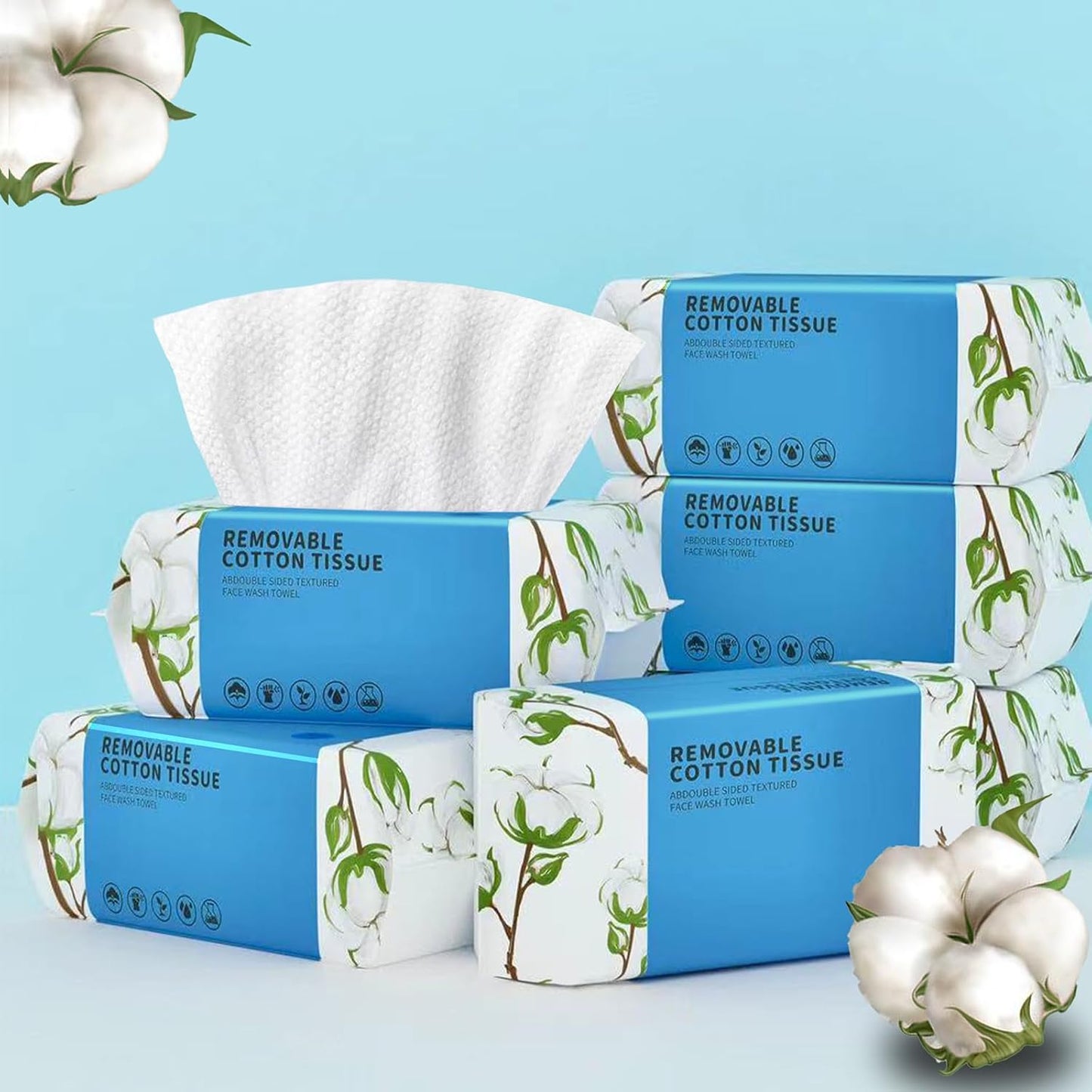 Disposable Face Towels 600 Count for Gentle Cleansing and Care