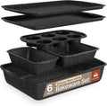 Bakken Swiss - 6 Piece Stackable Bakeware Set - Deluxe Nonstick