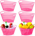 Meekoo 6 Pcs Plastic Ice Buckets for Parties and Events