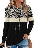 Angerella Hoodies for Women Camo Leopard Print Pullover - Cozy Size