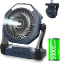 Portable Misting Fan with 20000mAh Battery for Outdoor Use